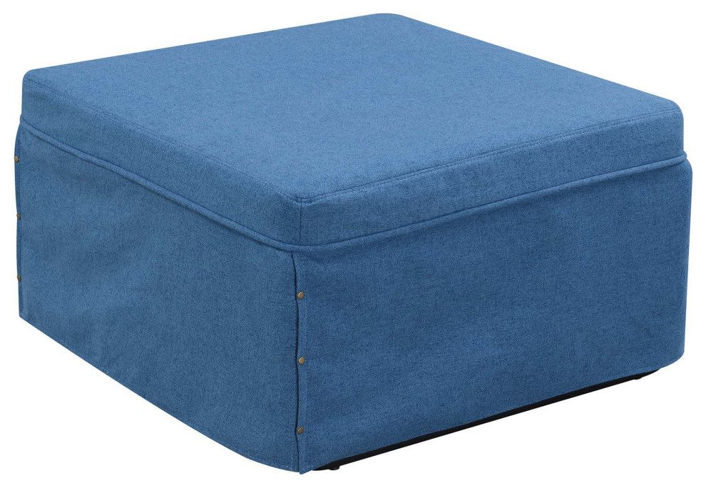 Convenience Concepts Designs4comfort Soft Blue Folding Bed Ottoman R8 176 –  Transitional – Folding Beds  Shopladder | Houzz With Regard To Blue Folding Bed Ottomans (View 10 of 15)