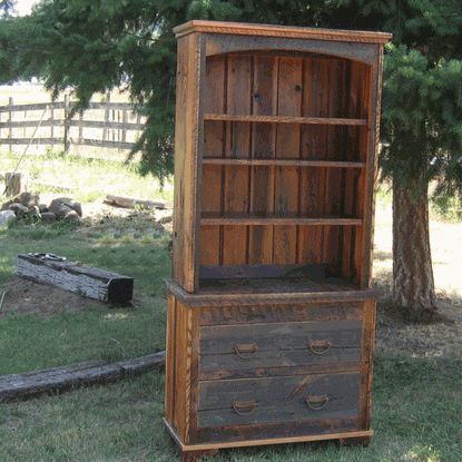 Country Roads Barnwood Bookcase – 2 Piece|log Cabin Rustics Pertaining To Barnwood Bookcases (View 12 of 15)