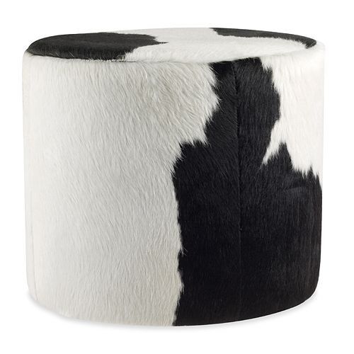 Cowhide Ottoman Round Stool. Free Worldwide Delivery. Custom Designer  Furniture Solution. Trade & Commercial Pricing Available (View 8 of 15)