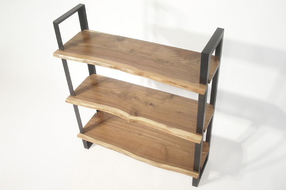 Custom Made Walnut + Steel Bookcasebdagitz Furniture | Custommade Throughout Natural Steel Bookcases (Photo 13 of 15)