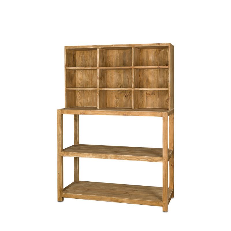 Deli Shelf Unit 9 Compartments, Solid Wood | Tradis Intended For Wooden Compartment Bookcases (View 6 of 15)