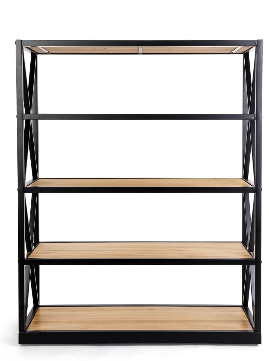 Engineers Industrial Bookcase Shelves | Rustic Store Fixture With Natural Steel Bookcases (Photo 11 of 15)