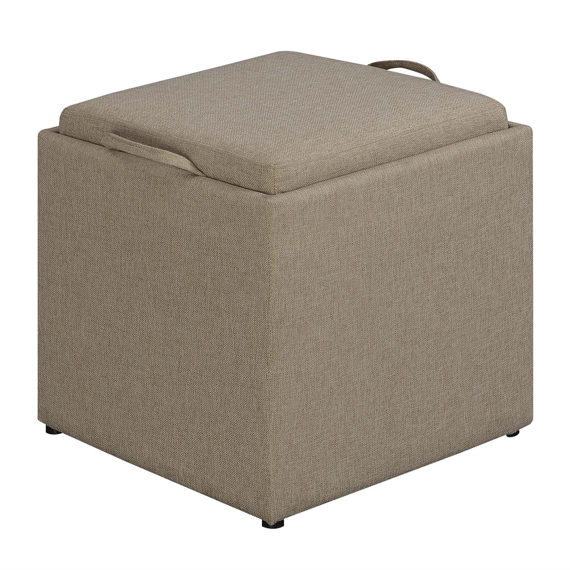 Ergode Designs4comfort Park Avenue Single Ottoman With Stool And Reversible  Tray – Walmart Throughout Ottomans With Stool And Reversible Tray (View 8 of 15)
