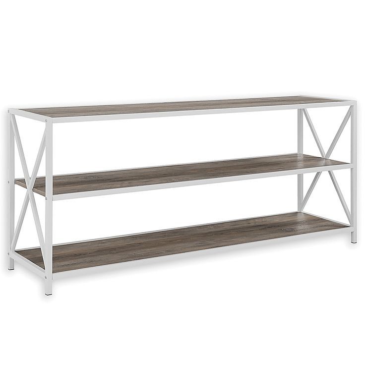 Forest Gate™ Blair 60 Inch Bookshelf Console Table In Grey Wash | Bed Bath  And Beyond Canada In 2022 | Console Table, Bookshelves, Table Within 60 Inch Bookcases (View 14 of 15)
