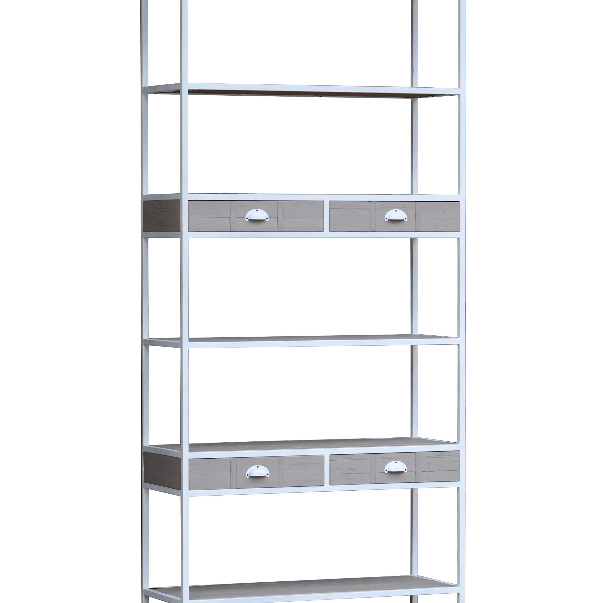 Galleryclassicsinc 85'' H Iron Bookcase | Wayfair In Square Iron Bookcases (View 13 of 15)