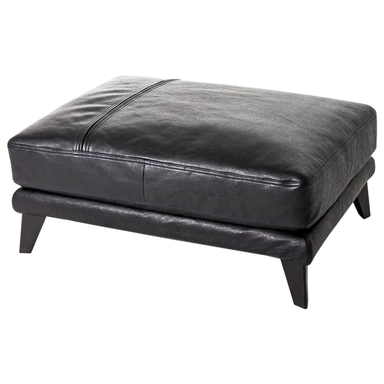 Gimme More" Leather Covered Ottoman With Fiber Or Goosemoroso For  Diesel For Sale At 1stdibs In Black Leather Wrapped Ottomans (View 15 of 15)