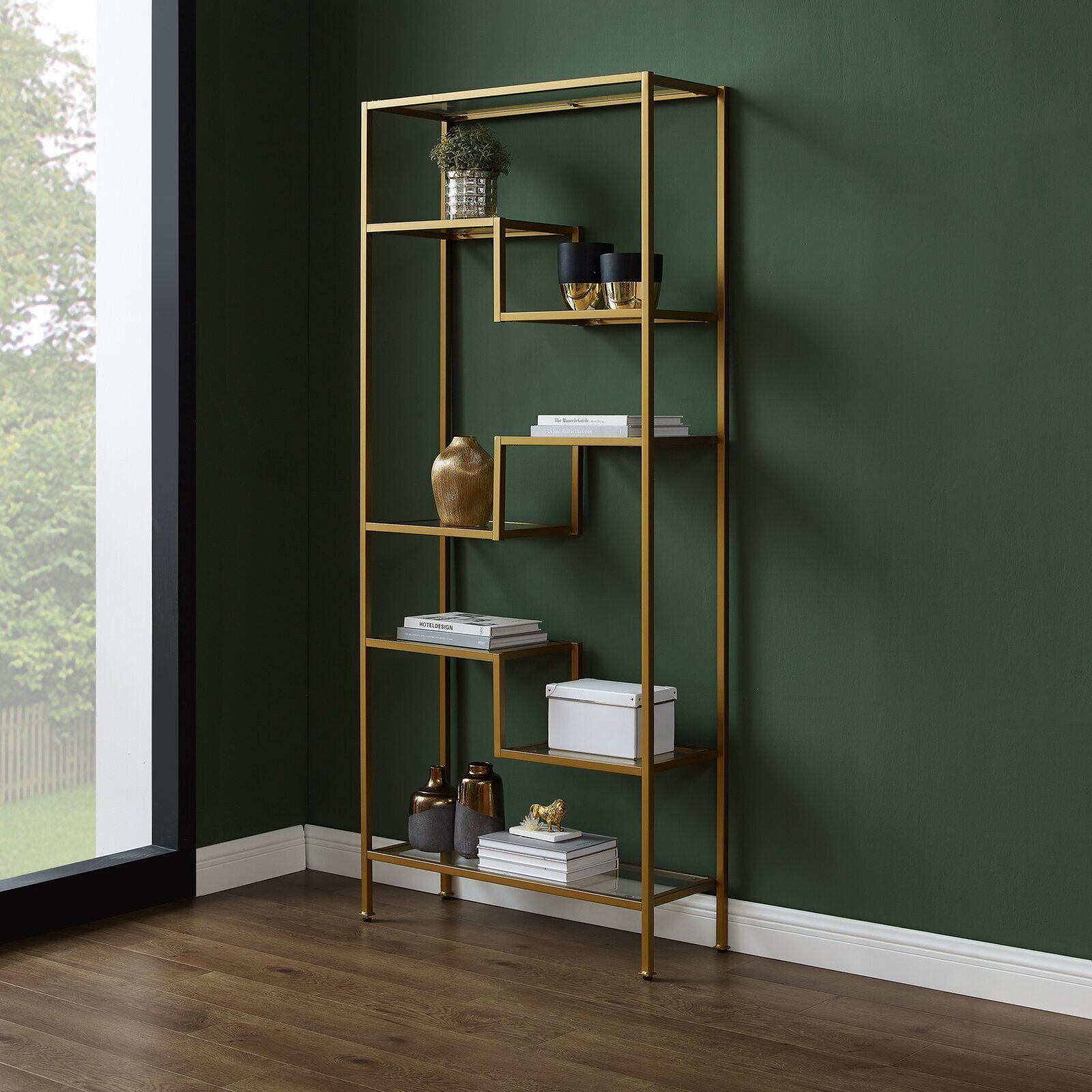 Gold Bookcases – Ideas On Foter Regarding Bookcases With Tempered Glass (View 8 of 15)