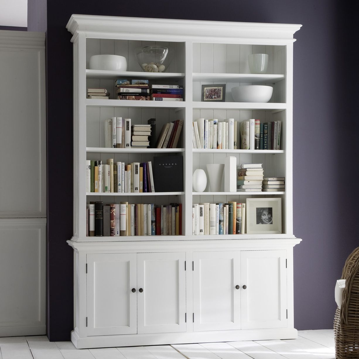 Halifax Hutch Bookcase | Temple & Webster Throughout Two Door Hutch Bookcases (View 14 of 15)