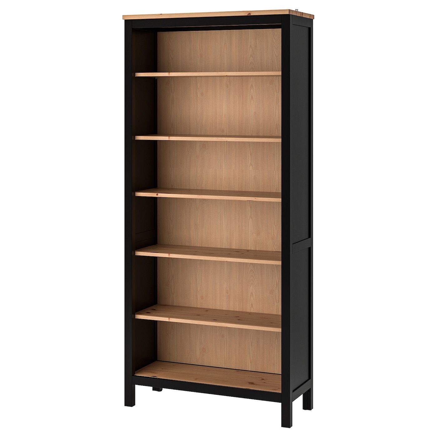 Hemnes Bookcase, Black Brown, Light Brown, 35 3/8x77 1/2" – Ikea With Regard To Natural Black Bookcases (View 10 of 15)