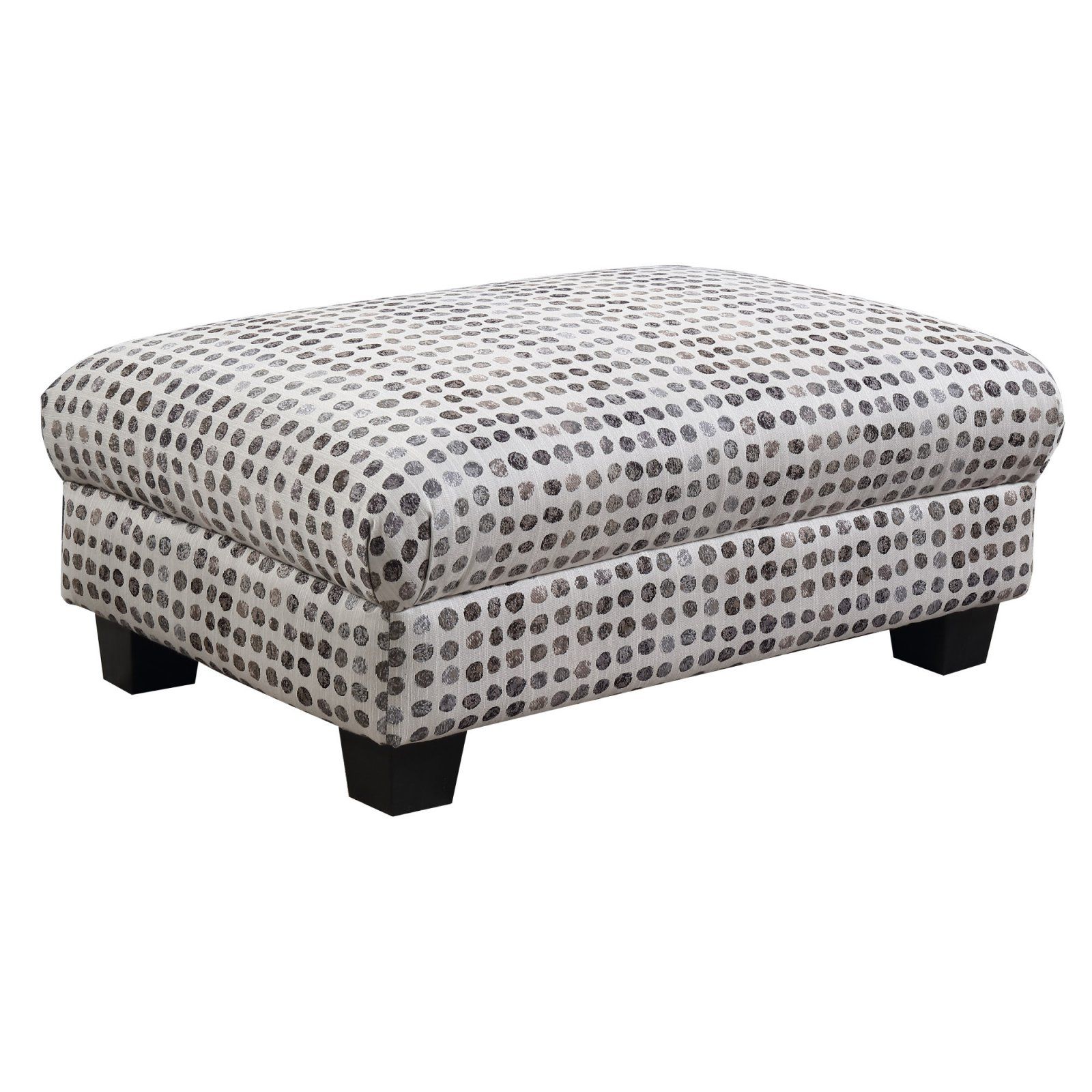 Hn Home Austin Transitional Ottoman – Charcoal Dot – Walmart Pertaining To Charcoal Dot Ottomans (View 1 of 15)