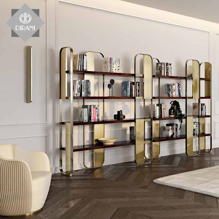 Home Furniture High Quality Stainless Steel Bookcase Gold Frame Modern  Italian Luxury Metal Bookshelf Bookcases – Buy Bookcases,gold Frame Modern  Italian Luxury Metal Bookshelf Bookcases,home Furniture High Quality Stainless  Steel Bookcase Product In Stainless Steel Bookcases (View 9 of 15)