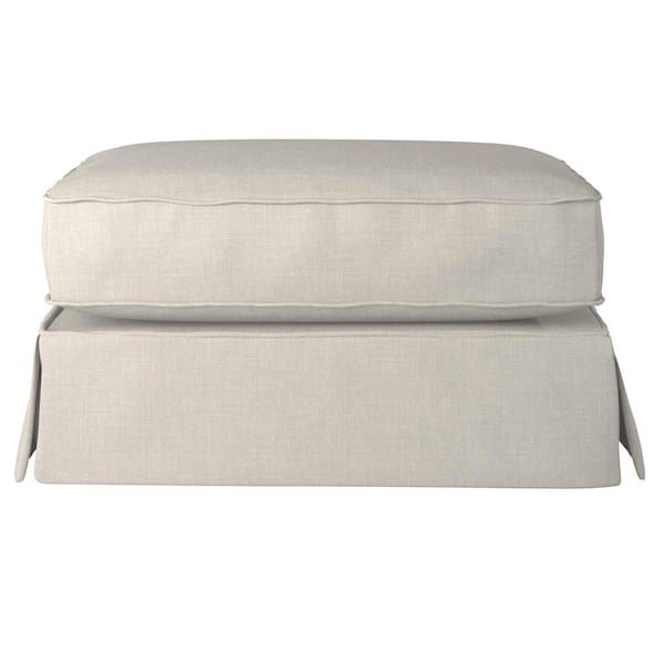 Horizon Light Gray Upholstered Pillow Top Ottoman Bh 117630220591 – The  Home Depot Pertaining To Light Gray Ottomans (View 8 of 15)