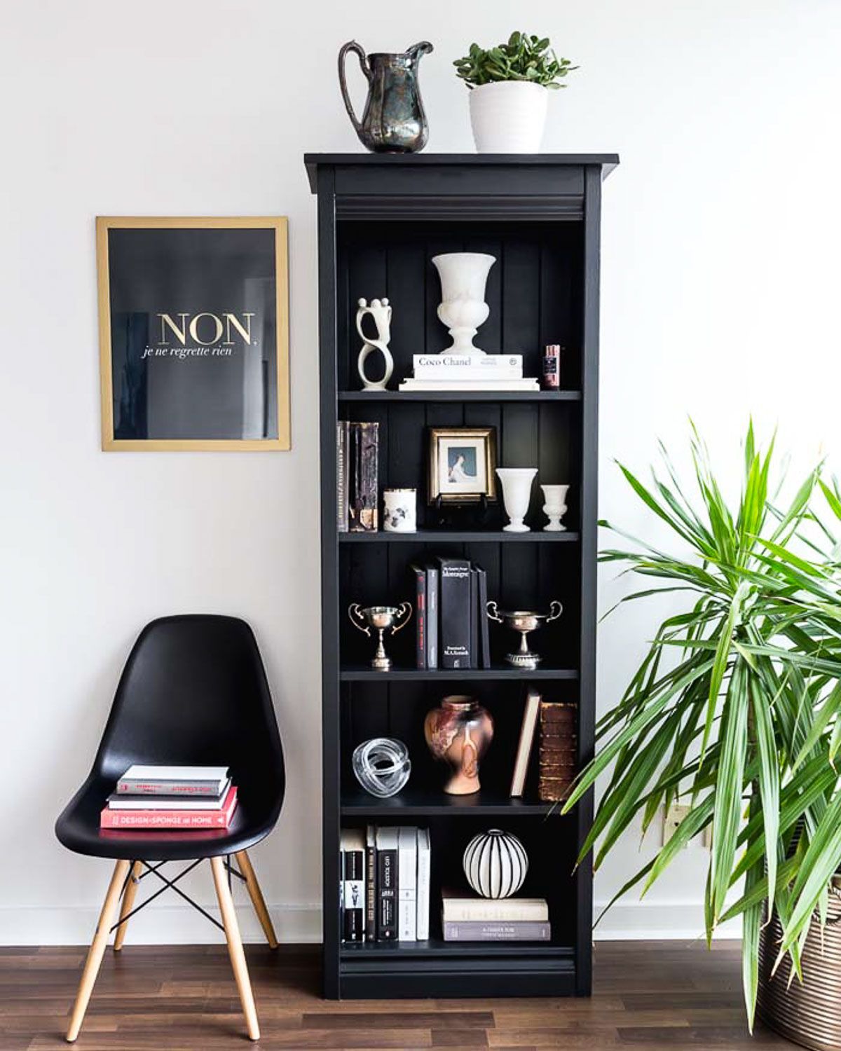 How To Style A Black Bookshelf | Bookshelves In Living Room, Black Bookshelf,  Bookcase Decor In Textured Black Bookcases (View 14 of 15)