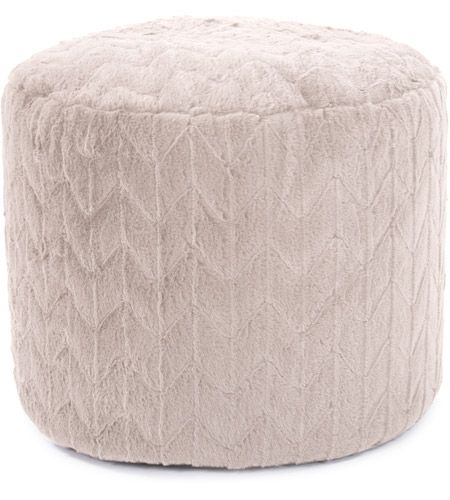 Howard Elliott Collection 872 1092 Pouf 24 Inch Angora Natural Pouf Ottoman Intended For 24 Inch Ottomans (View 12 of 15)