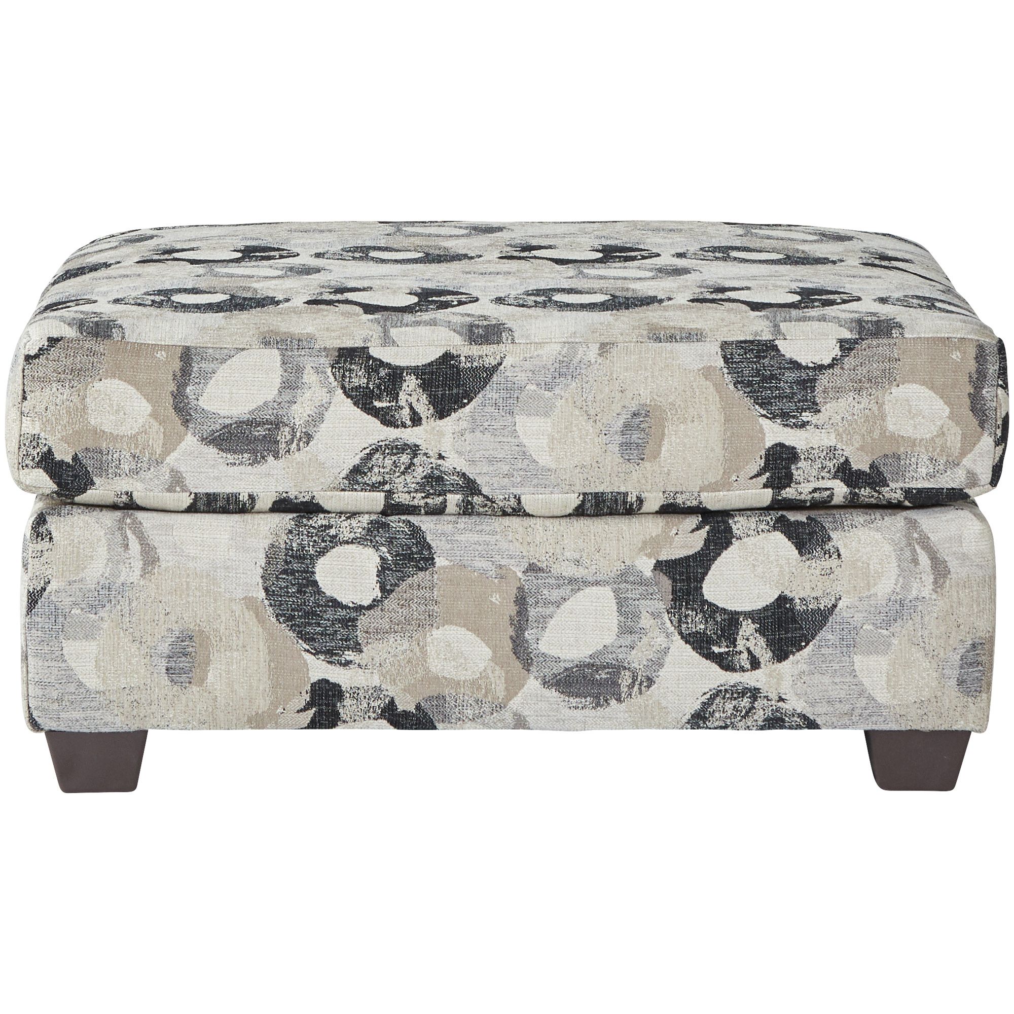 Hughes Furniture | Joey Graystone Ottoman | Blue On Slumberland Furniture |  Accuweather Shop For Ivory And Blue Ottomans (Photo 11 of 15)