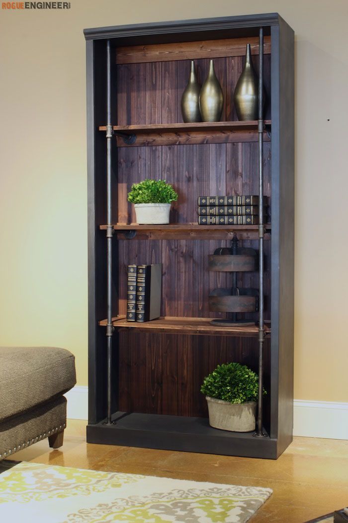 Industrial Bookcase – Free Diy Plans – Rogue Engineer Within Industrial Bookcases (Photo 12 of 15)