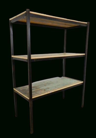 Industrial Bookcase In Iron And Wood | Grand Vintage Throughout Industrial Bookcases (Photo 3 of 15)