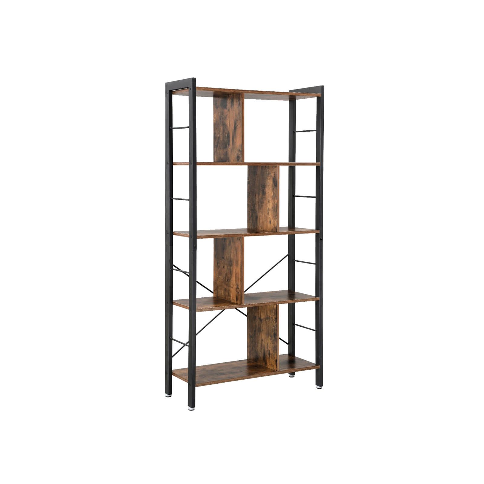 Industrial Style Bookshelf For Sale | Home Office Furniture | Vasagle Songmics For Four Tier Bookcases (Photo 13 of 15)