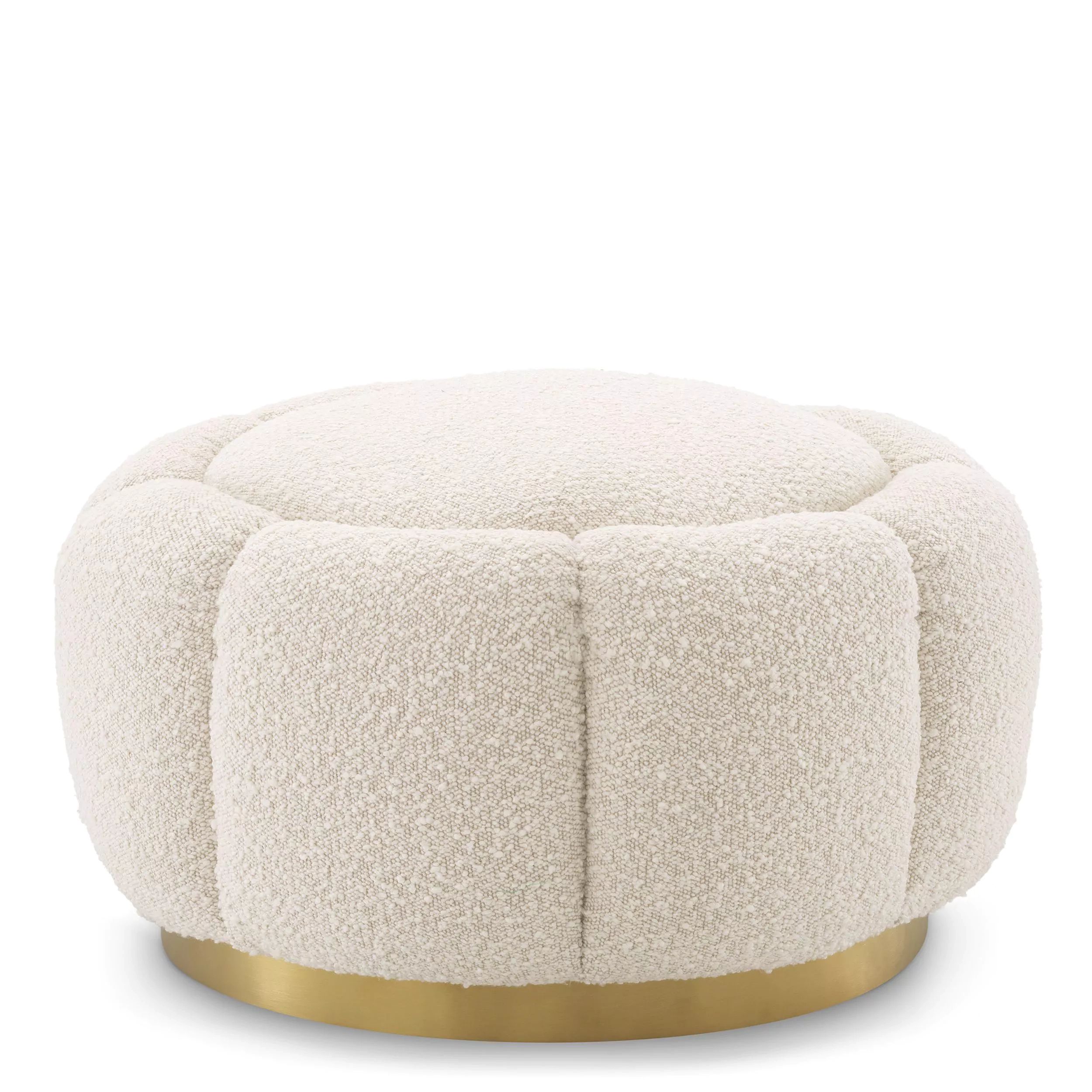 Inger Ottoman Boucle Cream Eichholtz – Fmdesign Elements Pertaining To Boucle Ottomans (View 3 of 15)