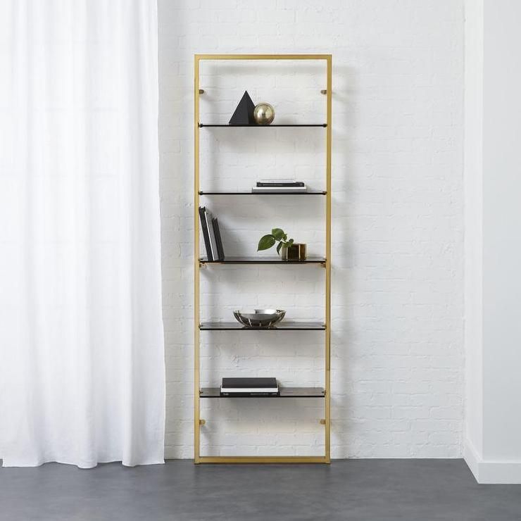 International Luxury Satin Gold Glass Bookcase Intended For Gold Glass Bookcases (View 5 of 15)