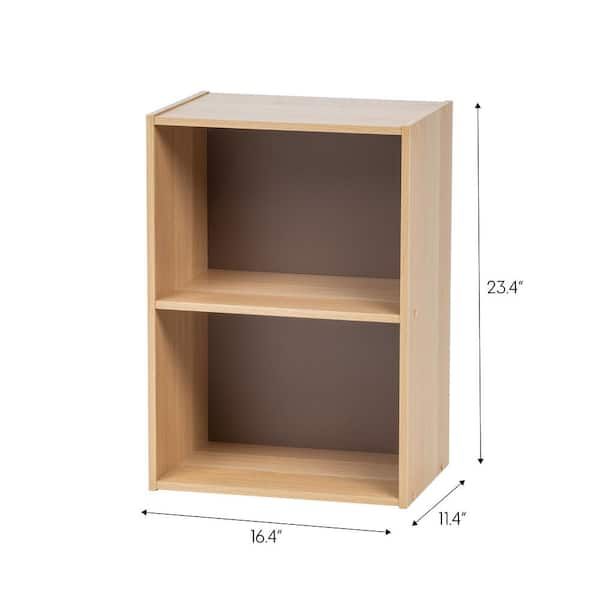 Iris 2 Tier Wood Storage Shelf, Brown/white, 16.30"l X 11.42"w X  (View 9 of 15)