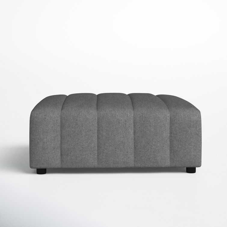 Jamison Upholstered Ottoman | Joss & Main Throughout Charcoal Dot Ottomans (View 7 of 15)