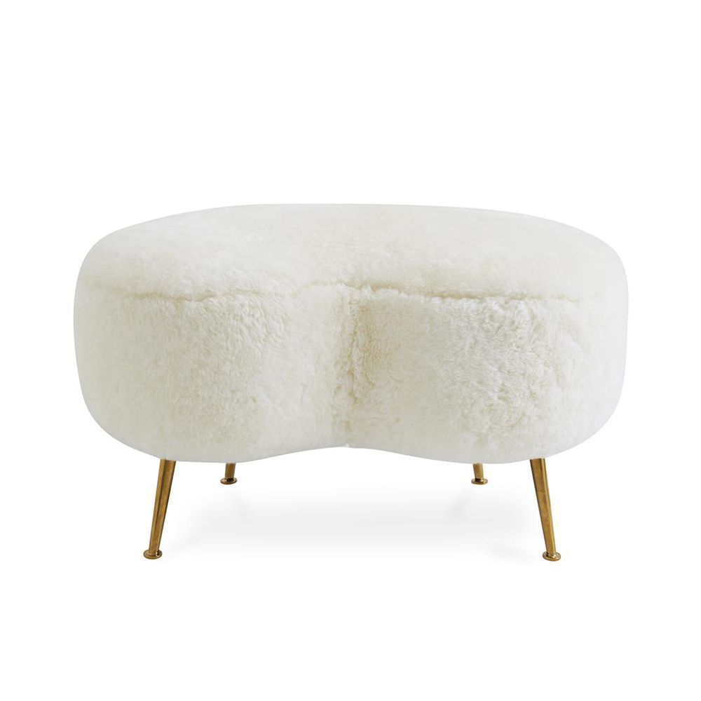 Jonathan Adler Shearling Kidney Ottoman | Sweetpea & Willow With Regard To Satin Black Shearling Ottomans (View 5 of 15)
