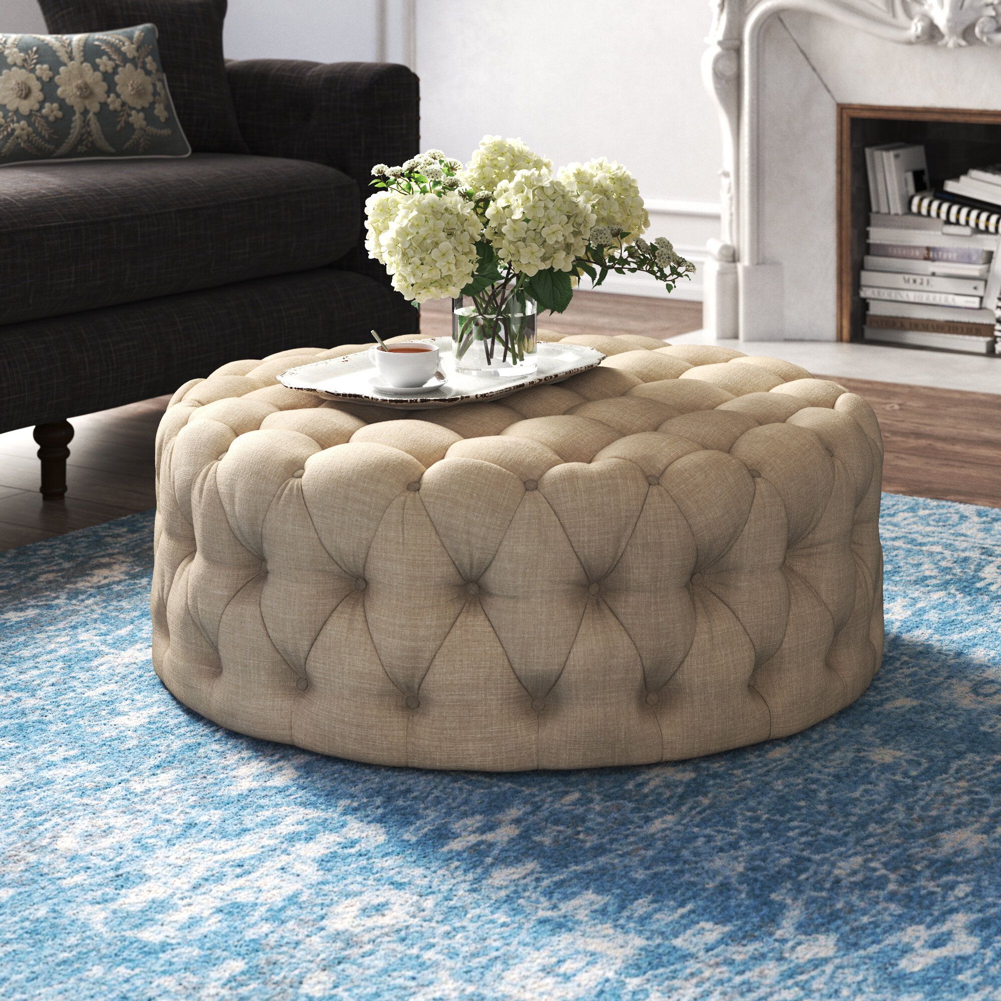 Kelly Clarkson Home Acklen Upholstered Ottoman & Reviews | Wayfair Intended For Upholstered Ottomans (View 9 of 15)