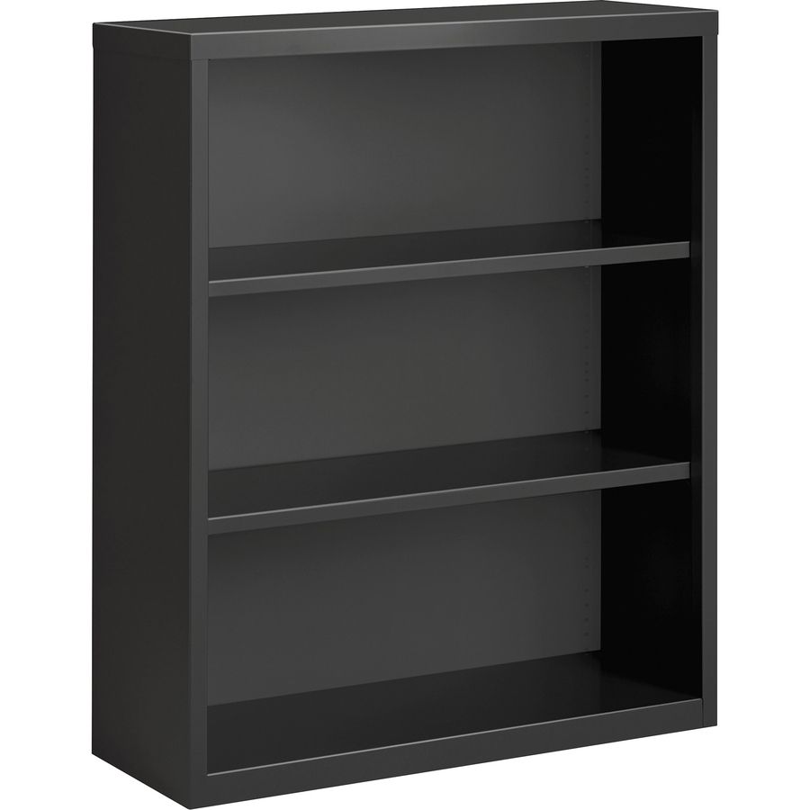 Lorell Fortress Series Charcoal Bookcase – Zerbee Intended For Powder Coat Finish Bookcases (View 14 of 15)