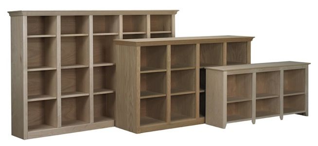 Maple And Oak Custom Unfinished Or Finished Awb Bookcase With Partitions  ( Bk8) 60"w X 36"h Inside 60 Inch Bookcases (View 11 of 15)