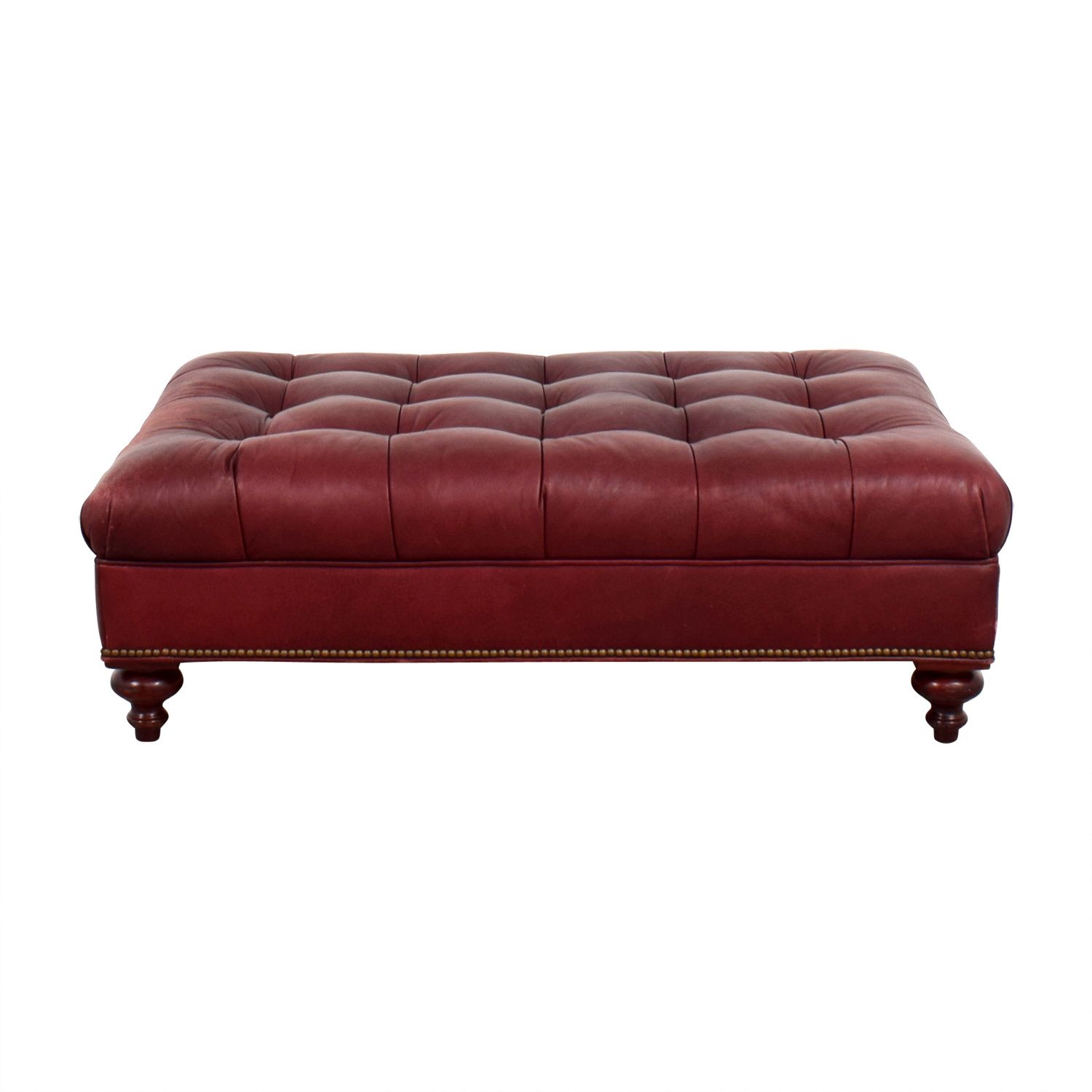 Maroon Leather Ottoman Sale, Save 55% (View 13 of 15)