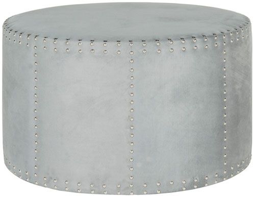 Mcr4640f Ottomans – Furnituresafavieh In Upholstery Soft Silver Ottomans (View 2 of 15)