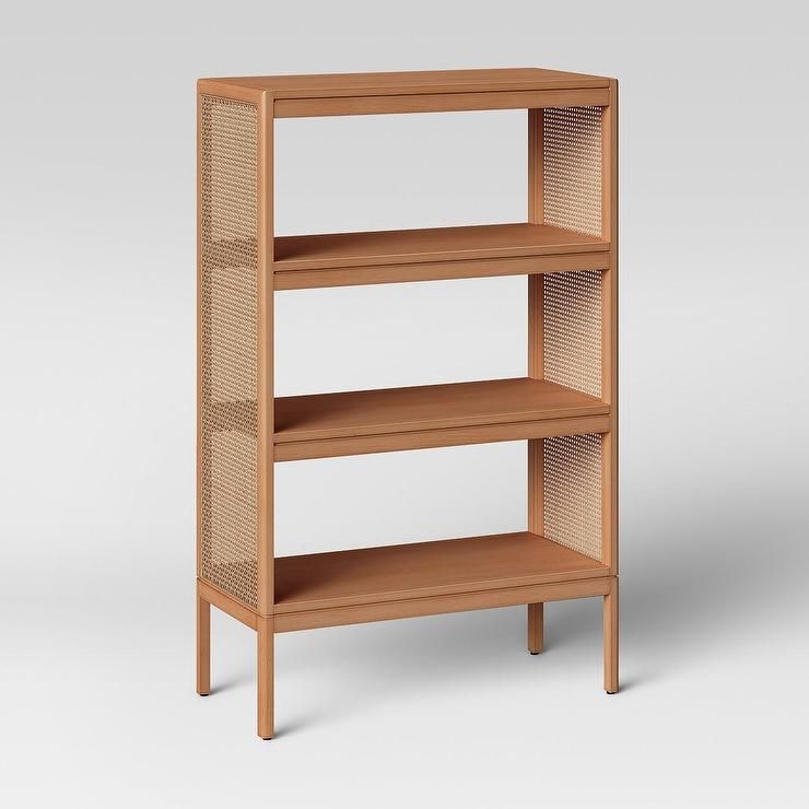 Minsmere Natural Brown Caned Sides Bookshelf For Natural Brown Bookcases (View 9 of 15)