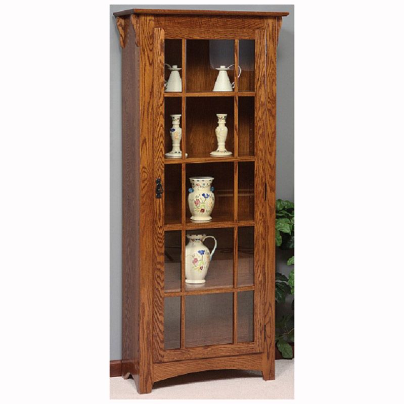 Mission Single Door Bookcase – Home Wood Furniture Regarding Single Door Bookcases (View 2 of 15)