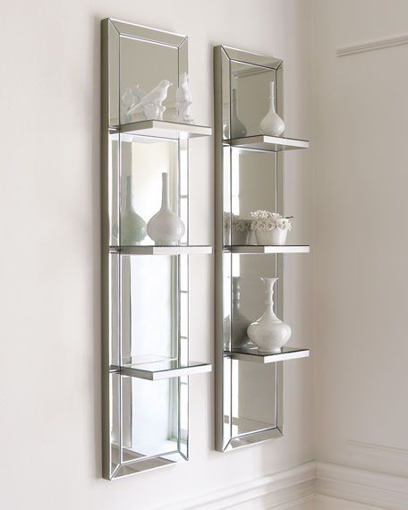Modern Style Home Decoration Glass Display Mirrored 3 Tier Hanging Wall Shelf  Mirror Bookcase For Living Room – Buy Mirrored 3 Tier Wall Shelf,wall  Mounted Bookcase,hanging Wall Bookcase Product On Alibaba With Regard To Mirrored Bookcases With 3 Shelves (Photo 1 of 15)