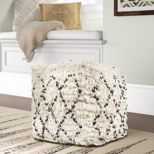 Moroccan Wedding Pouf Ottoman | Wayfair With Regard To Ottomans With Sequins (View 11 of 15)