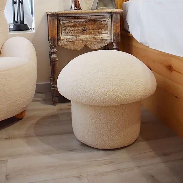 Mushroom Ottoman Stool Upholstered Cute Stool Homary For Ottomans With Stool (Photo 5 of 15)