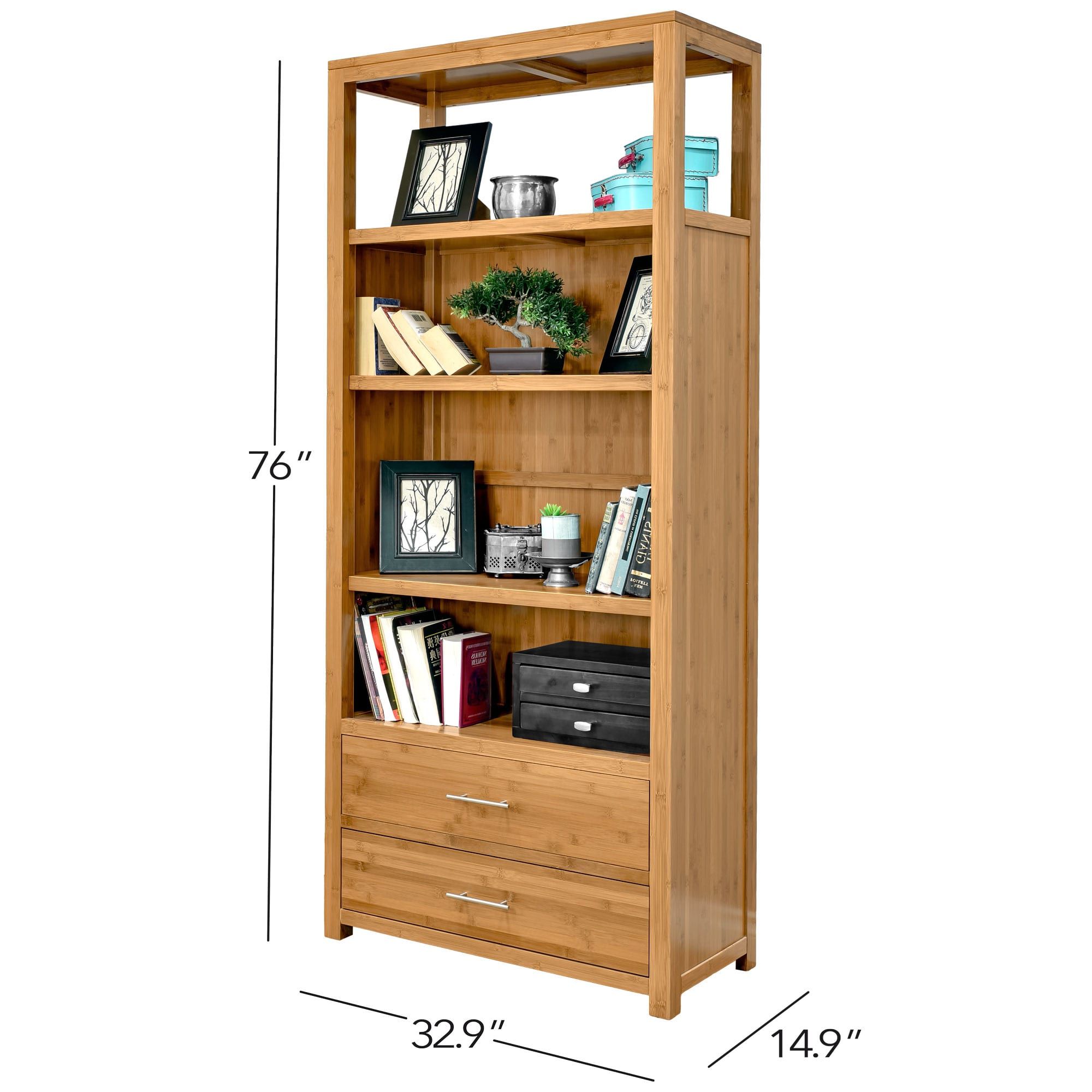 Niko 76" Bamboo Bookcase | Epoch Design Intended For Bamboo Bookcases (View 15 of 15)