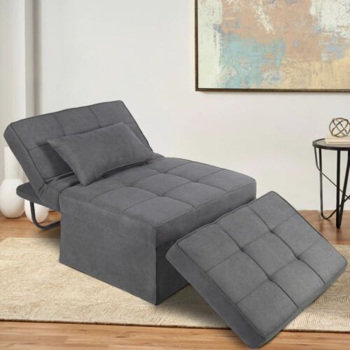Ottoman Sofa Bed 4 In 1 Multi Function Folding Convertible Sleeper Chair For Sleeper Ottomans (View 15 of 15)