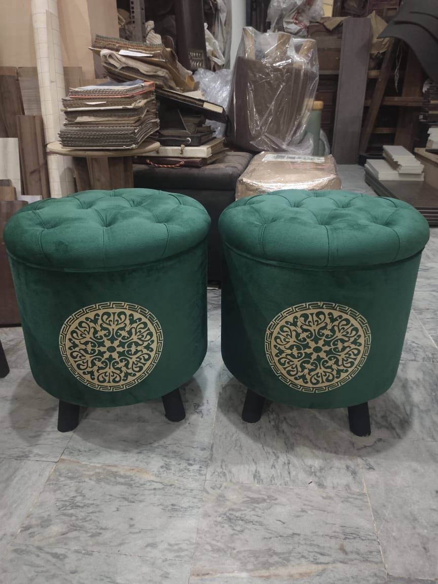 Pack Of 2 Ottoman Stool: Buy Online At Best Prices In Pakistan | Daraz.pk Throughout Ottomans With Stool (Photo 12 of 15)