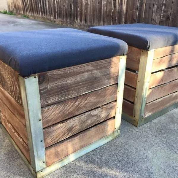 Pallet Wood Storage Ottoman With Storage – Ryobi Nation Projects In Wood Storage Ottomans (View 5 of 15)