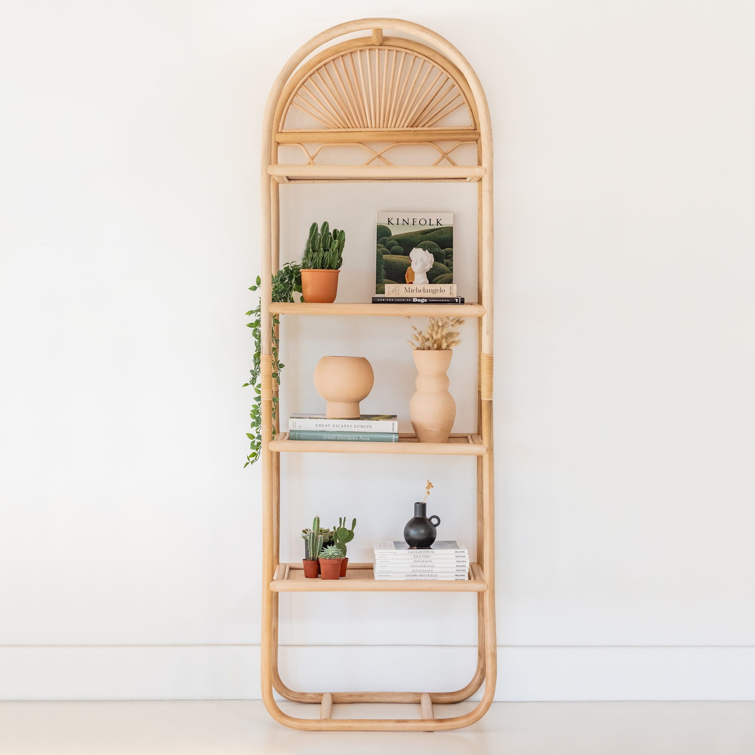 Palm Rattan Bookshelf – Etsy Pertaining To Rattan Bookcases (View 9 of 15)