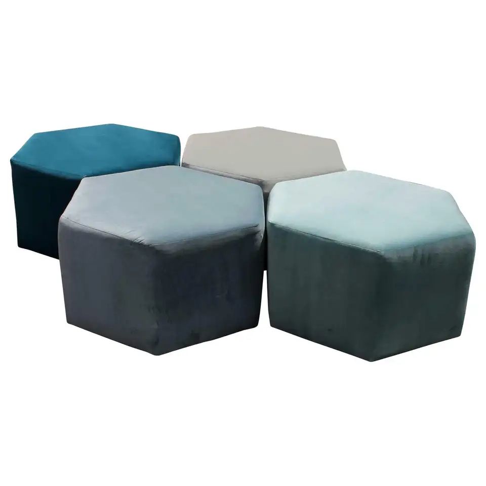 Pin On Benches, Ottomans And Such Regarding Hexagon Ottomans (View 3 of 15)