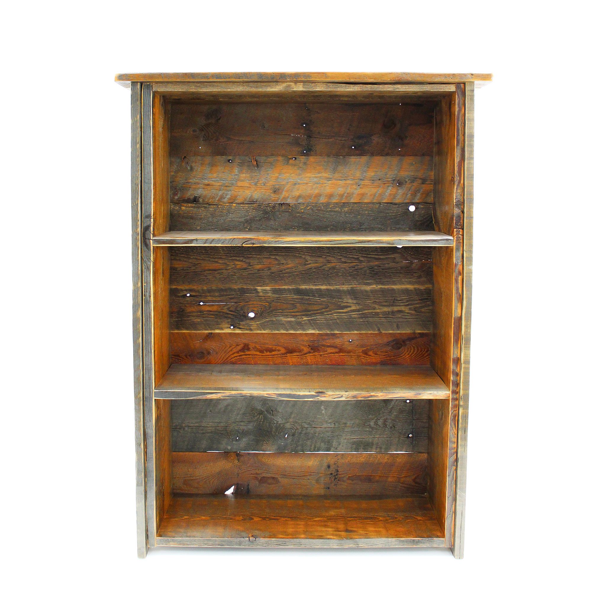 Reclaimed Wood Bookshelf | Four Corner Furniture | Bozeman Mt Pertaining To Barnwood Bookcases (View 4 of 15)
