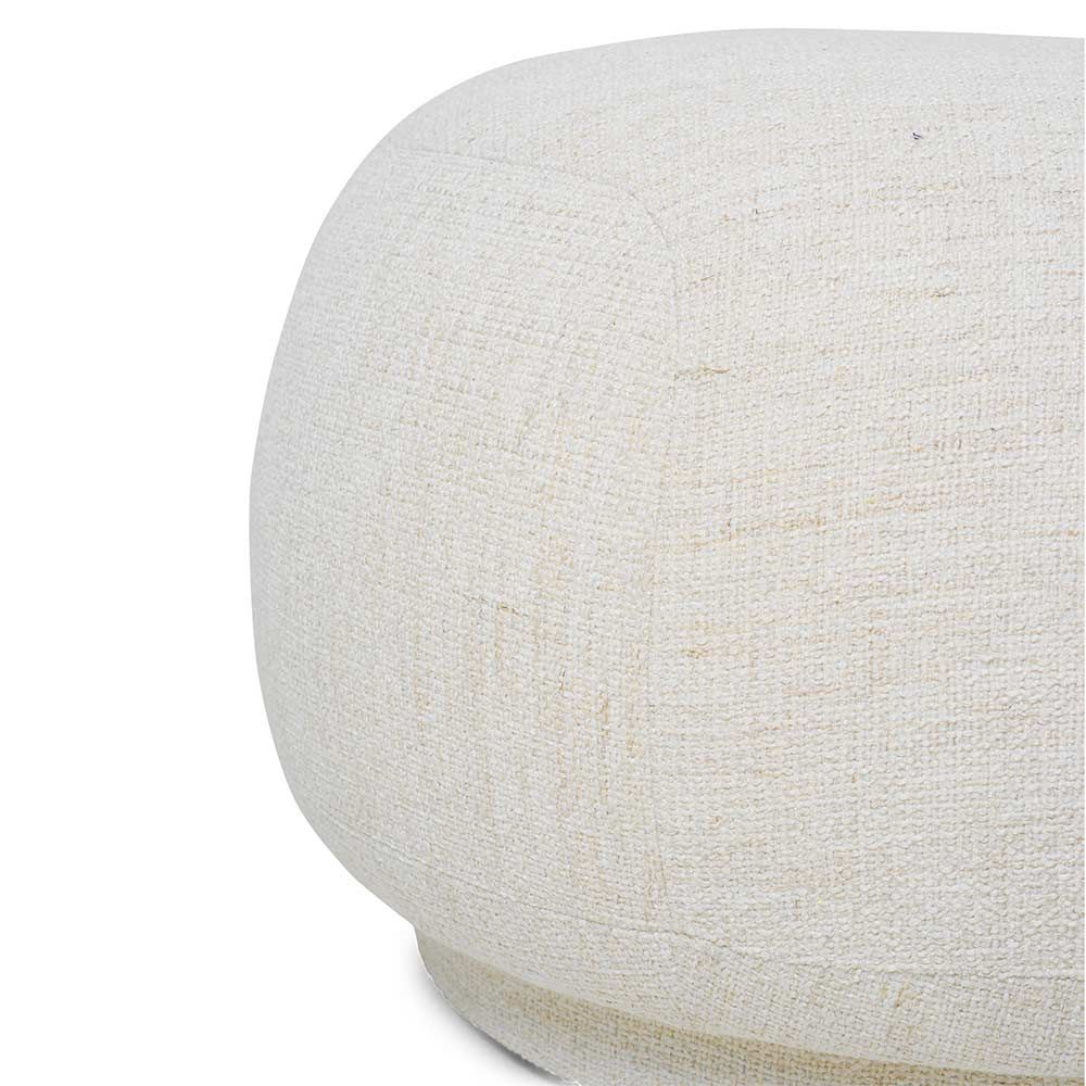 Rico Ottoman – Boucle Off White – Rouse Home Throughout Off White Ottomans (View 1 of 15)