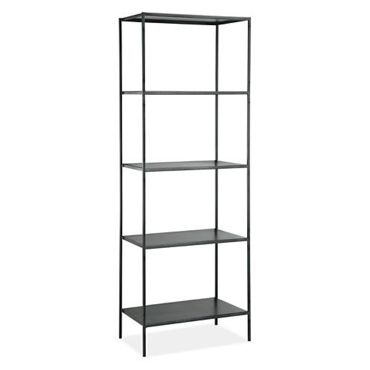 Room & Board Slim Bookcase In Natural Steel – Aptdeco Intended For Natural Steel Bookcases (View 9 of 15)
