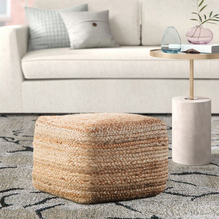 Sand & Stable Teele Upholstered Pouf & Reviews | Wayfair With Regard To Square Pouf Ottomans (View 10 of 15)