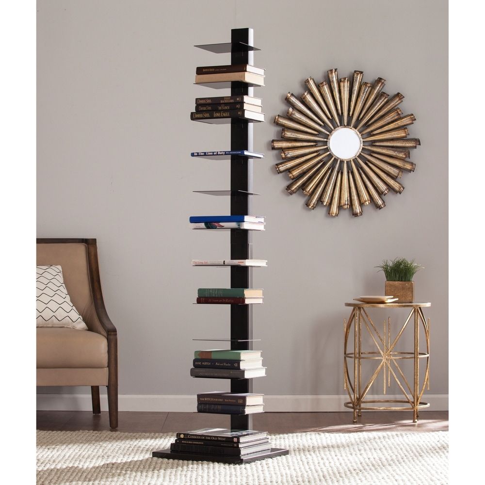 Sei Furniture Denargo Black Spine Tower Shelf – Overstock – 22751265 For Spine Tower Bookcases (View 4 of 15)