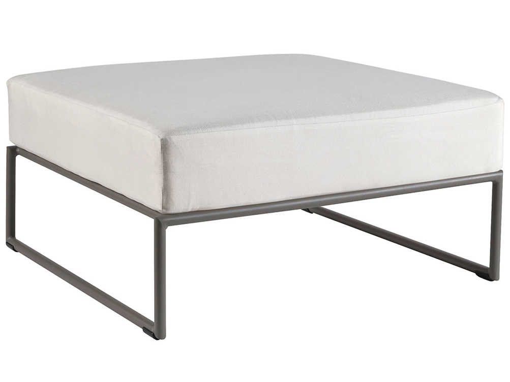 Sifas Kalife Mat Grey Aluminum Cushion Ottoman | Sfakali24kali24ca Intended For Matte Grey Ottomans (View 13 of 15)