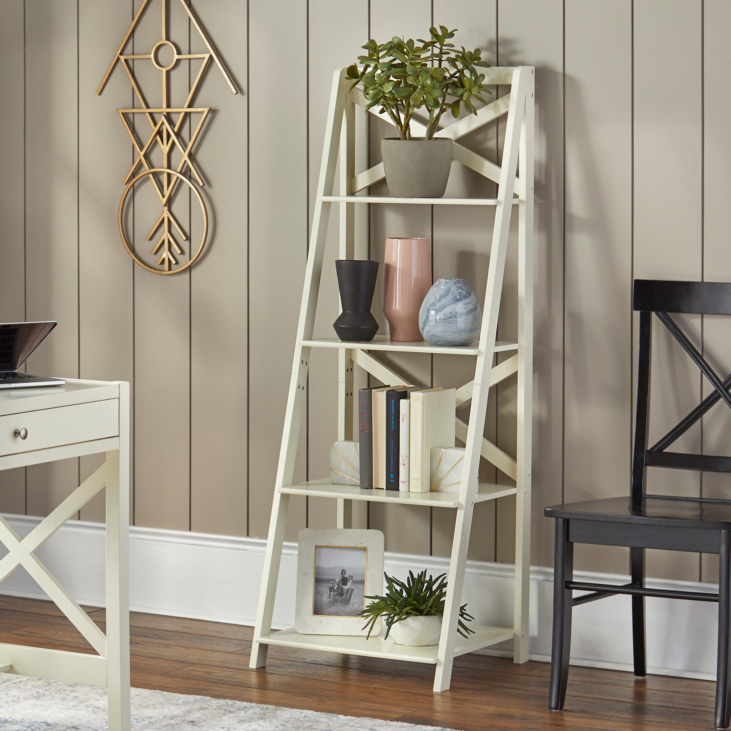 Simple Living Farmhouse 4 Tier Shelf – Overstock – 9283932 With Regard To Four Tier Bookcases (Photo 9 of 15)